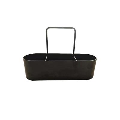 مخصص Heavy-Duty Metal Sink Organizer Black Multi-Purpose Storage Basket for Kitchen and Bath الشركة المصنعة